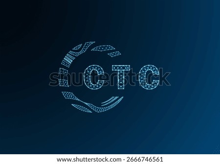 CTC low poly letter logo vector design. CTC lower poly logo design. CTC unique low poly logo design.