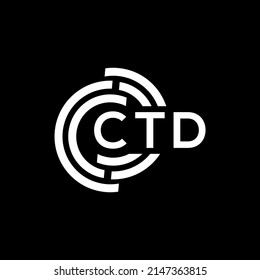CTD letter logo design on black background. CTD creative initials letter logo concept. CTD letter design.
