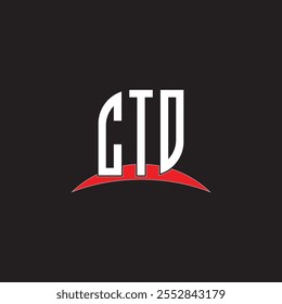 ctd letter logo design with white background in illustrator, vector logo modern alphabet font