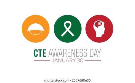 CTE Awareness Day observed each year during January. CTE Awareness Day creative concept design. Vector template for banner, greeting card, poster with background.