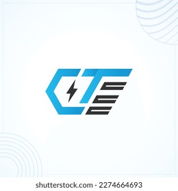 CTE Charge Logo Template In Modern Creative Minimal Style Vector Design svg