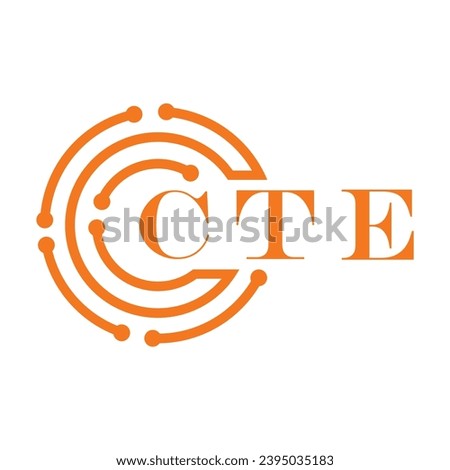 CTE letter design. CTE letter technology logo design on white background. CTE Monogram logo design for entrepreneur and business