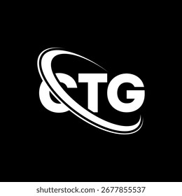 CTG-Logo. CTG-Brief. CTG-Buchstaben-Logo-Design. Initialen C TG Logo mit Kreis und Großbuchstaben Monogramm Logo verbunden. CTG-Typografie für Technologie, Business und Immobilien Marke.