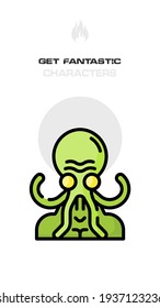 The cthulhu avatars, Element, Character Design. Crazy and Fantasy Future World Topic. Realistic, Cartoon, Fantastic, Sci-fi Style