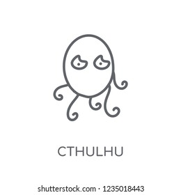 Cthulhu linear icon. Modern outline Cthulhu logo concept on white background from Fairy Tale collection. Suitable for use on web apps, mobile apps and print media.