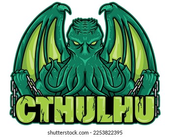 Cthulhu logo vector with eps format file