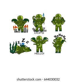 Cthulhu sticker monster