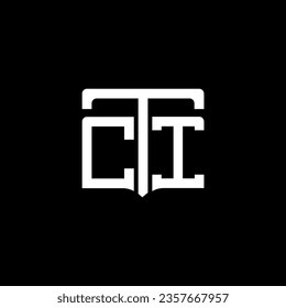 Diseño del logotipo de monograma abstracto CTI. Monograma CTI, minimalista, triángulo, hexágono, diseño único de logotipo abstracto plano moderno