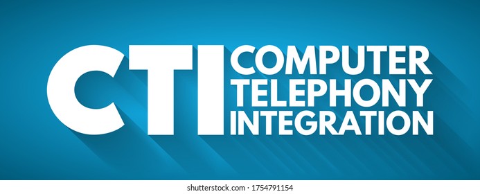 CTI - Computer Telephony Integration is a common name for any technology that allows interactions on a telephone and a computer to be coordinated, acronym concept background