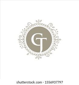 CTJ , CJT Fashion Logo Design With Black