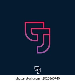 CTJ-Monogramm für Ihr Unternehmen mit Monogramm-Stil kombiniert mit einem einzigartigen Monoline