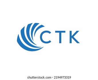 CTK letter logo design on white background. CTK creative circle letter logo concept. CTK letter design.
