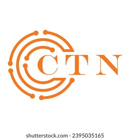 Design für CTN-Buchstaben. Logo-Design für CTN-Buchstaben-Technologie auf weißem Hintergrund. CTN Monogram Logo-Design für Unternehmer und Unternehmen