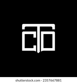 Diseño de logotipo de monograma abstracto CTO. Monograma CTO, minimalista, triángulo, hexágono, diseño único de logotipo abstracto plano moderno