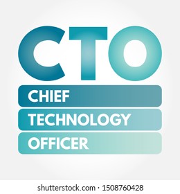 CTO - Chief Technology Officer acronym, business concept background