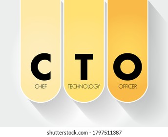 CTO - Chief Technology Officer acronym, business concept background