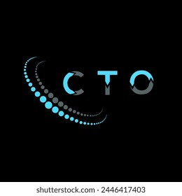 Diseño abstracto del logotipo de la letra de CTO. CTO diseño único. CTO.
