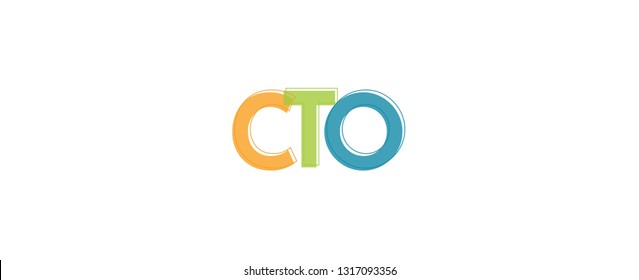 CTO word concept. "CTO" . Use for cover, banner, blog. 