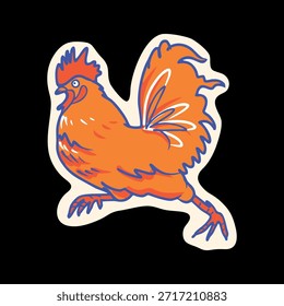 Ilustración de actores de pollos en estilo de diseño plano. Perfecto para ilustraciones agrícolas, materiales educativos, proyectos agrícolas y diseños relacionados con la alimentación. Vector editable con fondo aislado, conveniente para el Uso comercial.