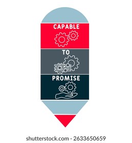 CTP - Capable to Promise acronym. business concept background. vector illustration concept with keywords and icons. lettering illustration with icons for web banner, flyer, landing