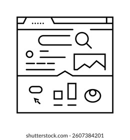 ctr click through rate seo line icon vector. ctr click through rate seo sign. isolated contour symbol black illustration