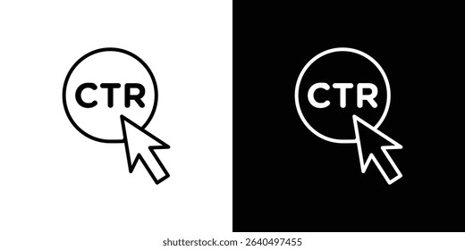 CTR icon Graphic vector set for ui design
