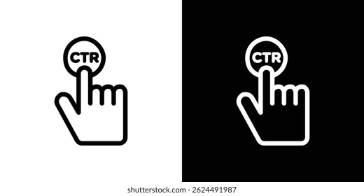 CTR icon. Logotype vector set