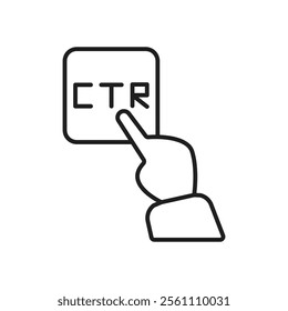 CTR icon Outline vector line symbol