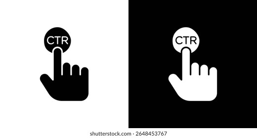 CTR icon symbol collection. Flat vector stock illustration.