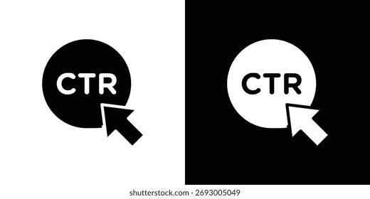 CTR icon symbol infographics website design, logo, app, UI