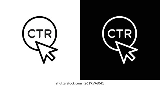 CTR icon Vector symbol in trendy flat style
