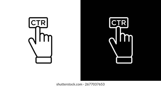 Iconos de CTR. Iconos de arte de línea de trazo