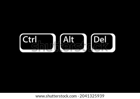 Ctrl Alt Del Key illustration. Clipart image