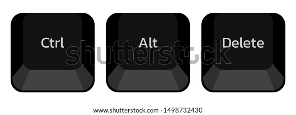Ctrl Alt Delete Buttons Fix Computers Stock Vector Royalty Free