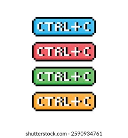 ctrl C, ctrl V  8 bit button  Pixel art 8-bit for game