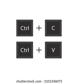 ctrl C, ctrl V vector de icono