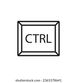 ctrl key icon vector template illustration logo design