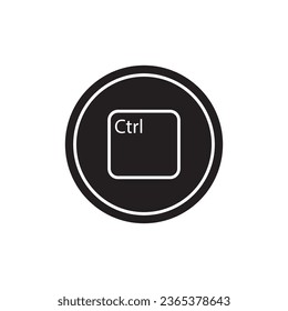 ctrl key icon vector template illustration logo design