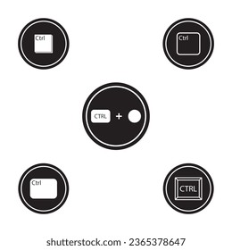 ctrl key icon vector template illustration logo design