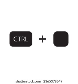 ctrl key icon vector template illustration logo design