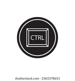 ctrl key icon vector template illustration logo design