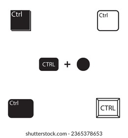 ctrl key icon vector template illustration logo design