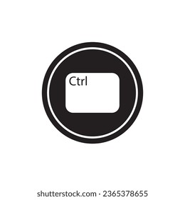 ctrl key icon vector template illustration logo design