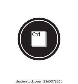 ctrl key icon vector template illustration logo design