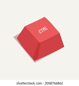 Ctrl Red Button Keyboard Ctrl Button Stock Vector (Royalty Free ...