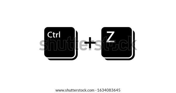 Ctrl Z Key Icon Clipart Image Stock Vector Royalty Free 1634083645