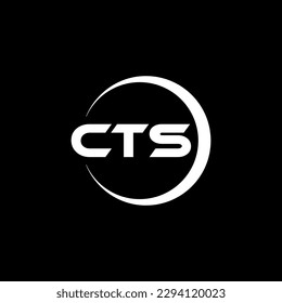 CTS letter logo design in illustration. Vector logo, calligraphy designs for logo, Poster, Invitation, etc.