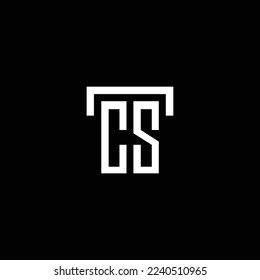 CTS logo, TCS logo, STC logo. Simple, monogram logo