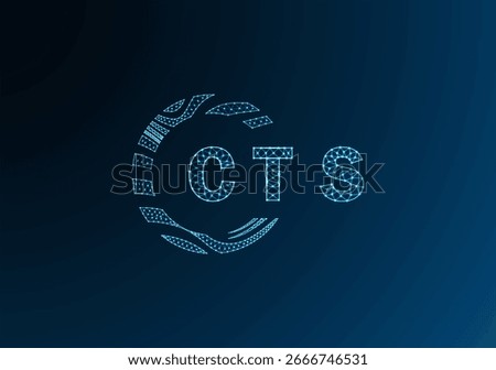 CTS low poly letter logo vector design. CTS lower poly logo design. CTS unique low poly logo design.