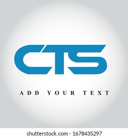 CTS text Creative logo design & vector art illustration